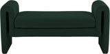 Stylus Boucle Fabric / Engineered Wood / Foam Contemporary Green Boucle Fabric Bench - 51" W x 17" D x 24.5" H