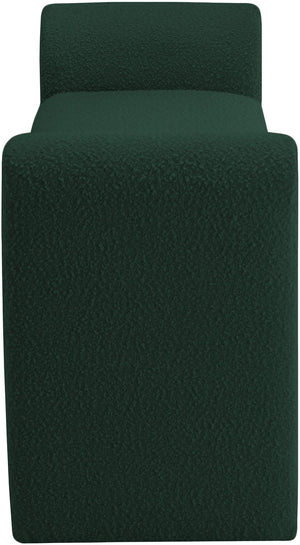 Stylus Boucle Fabric / Engineered Wood / Foam Contemporary Green Boucle Fabric Bench - 51" W x 17" D x 24.5" H