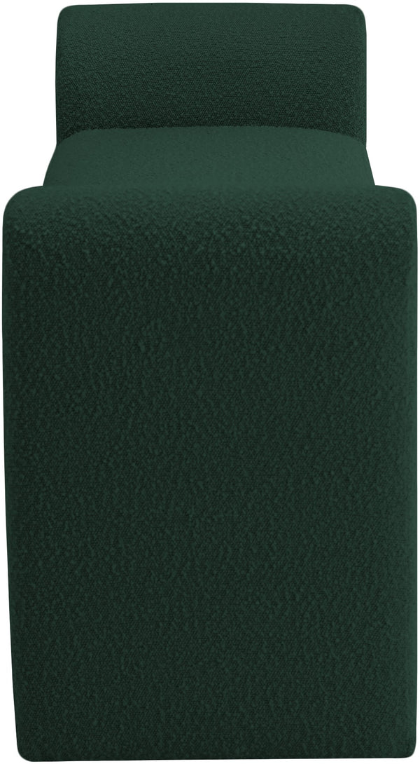 Stylus Boucle Fabric / Engineered Wood / Foam Contemporary Green Boucle Fabric Bench - 51" W x 17" D x 24.5" H