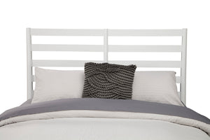 Alpine Furniture Flynn Retro Full Bed w/Slat Back Headboard, White 1066-W-28F White Mahogany Solids & Okoume Veneer 58.5 x 81 x 52