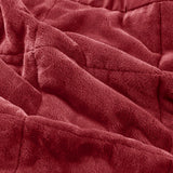 Madison Park Coleman Casual Reversible HeiQ Smart Temperature Down Alternative Blanket Burgundy King MP51-8139