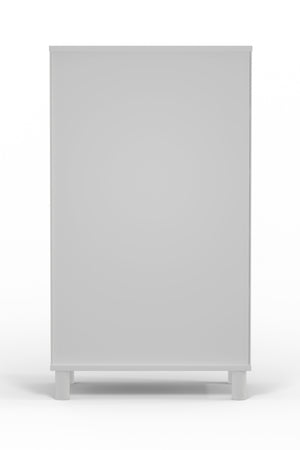 Alpine Furniture Stapleton 5 Drawer Chest, White 2090-05 White Mahogany Solids & Veneer 27.5 x 20 x 48