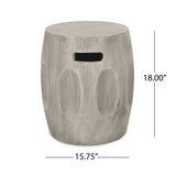 Ursa Outdoor Contemporary Lightweight Concrete Accent Side Table Noble House