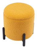 Zuo Modern Calistoga 100% Polyester, Plywood, MDF, Beech Wood Modern Ottoman Yellow 100% Polyester, Plywood, MDF, Beech Wood