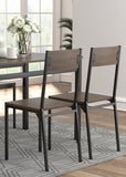 Contemporary 5-piece Dining Set Ark Brown and Matte Black