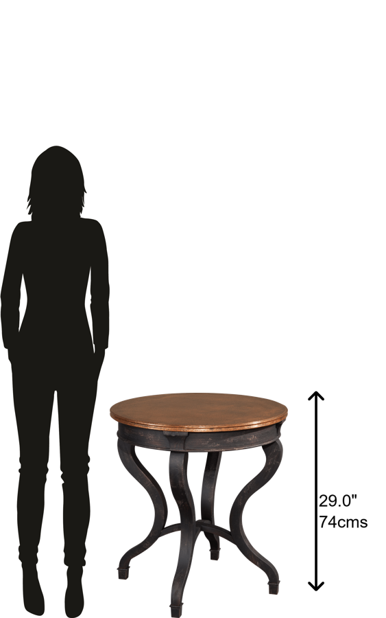 Hekman Furniture 15106 Rnd Hmmrd Cpr Lamp Table 15106