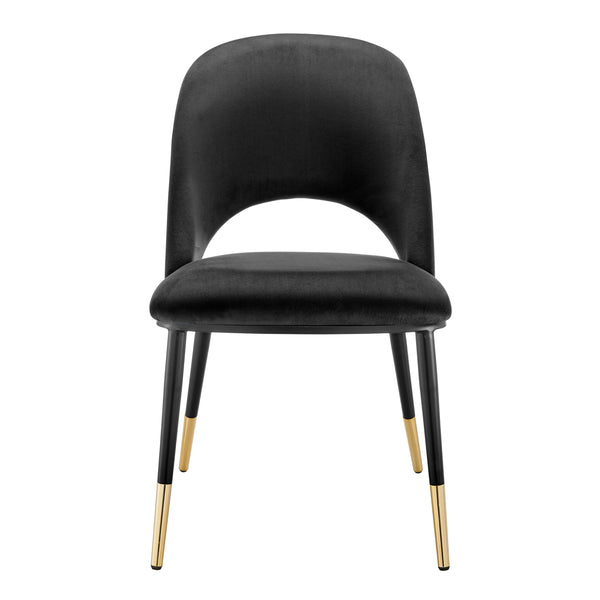 Alby Side Chair in Black with Black Legs - Set of 2