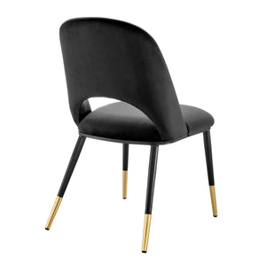 Alby Side Chair in Black with Black Legs - Set of 2