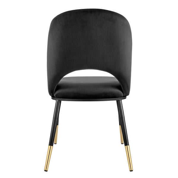 Alby Side Chair in Black with Black Legs - Set of 2