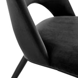 Alby Side Chair in Black with Black Legs - Set of 2