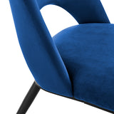 Alby Side Chair in Blue with Black Legs - Set of 2