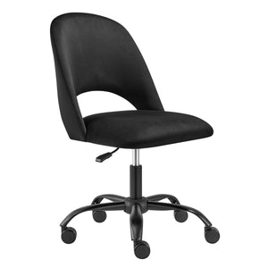 Alby Office Chair in Black with Black Base