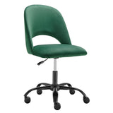 Alby Office Chair in Olive Green with Black Base