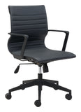 Zuo Modern Stacy 100% Polyurethane, Steel, Nylon Modern Commercial Grade Office Chair Black 100% Polyurethane, Steel, Nylon