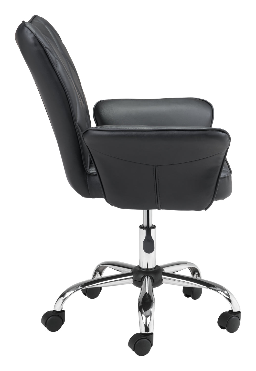 Zuo Modern Specify 100% Polyurethane, Plywood, Steel Modern Commercial Grade Office Chair Black, Chrome 100% Polyurethane, Plywood, Steel