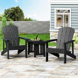 Culver Outdoor Adirondack Chairs (Set of 2), Black