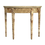 Butler Specialty Hampton Demilune Light Burl 36" Console Table XRT Light Burl Rubberwood Solids,MDF, Burl wood Veneer from Cherry and/or Maple 1533443-BUTLER