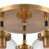 Boudreaux 15'' Wide 3-Light Semi Flush Mount - Antique Gold