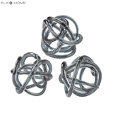 Glass Knot - Set of 3 Gray