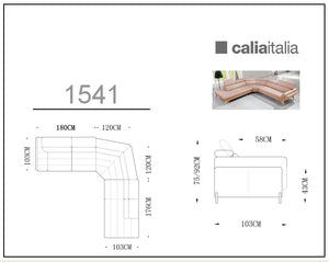 VIG Furniture Divani Casa Graphite - Modern Grey Leather Left Facing Sectional Sofa VGCA1541-GRY