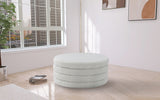 Aphia Boucle Fabric / Engineered Wood / Foam Contemporary Cream Boucle Fabric Ottoman/Coffee Table - 36" W x 36" D x 15" H