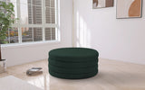 Aphia Boucle Fabric / Engineered Wood / Foam Contemporary Green Boucle Fabric Ottoman/Coffee Table - 36" W x 36" D x 15" H