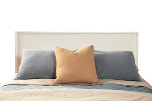 Nova Queen Platform Bed in Pure Chalk White - Stylish Mahogany Design, No Box Spring Needed!