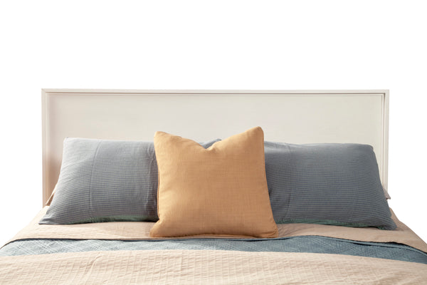 Nova Queen Platform Bed in Pure Chalk White - Stylish Mahogany Design, No Box Spring Needed!