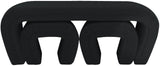 Odelia Boucle Fabric / Engineered Wood / Foam Contemporary Black Boucle Fabric Bench - 48" W x 19" D x 17.5" H