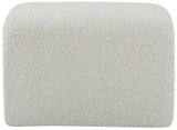 Odelia Boucle Fabric / Engineered Wood / Foam Contemporary Cream Boucle Fabric Bench - 48" W x 19" D x 17.5" H