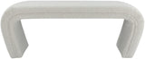 Odelia Boucle Fabric / Engineered Wood / Foam Contemporary Cream Boucle Fabric Bench - 48" W x 19" D x 17.5" H