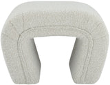 Odelia Boucle Fabric / Engineered Wood / Foam Contemporary Cream Boucle Fabric Bench - 48" W x 19" D x 17.5" H