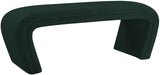 Odelia Boucle Fabric / Engineered Wood / Foam Contemporary Green Boucle Fabric Bench - 48" W x 19" D x 17.5" H