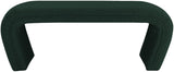 Odelia Boucle Fabric / Engineered Wood / Foam Contemporary Green Boucle Fabric Bench - 48" W x 19" D x 17.5" H