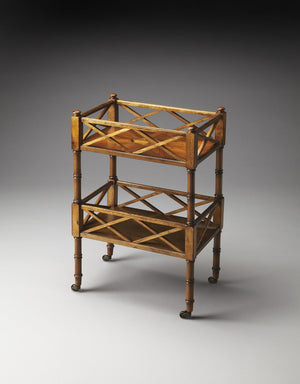 Butler Specialty Foster Olive Ash 2 Tier Bar Cart 1565101