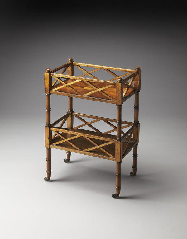 Butler Specialty Foster Olive Ash 2 Tier Bar Cart 1565101