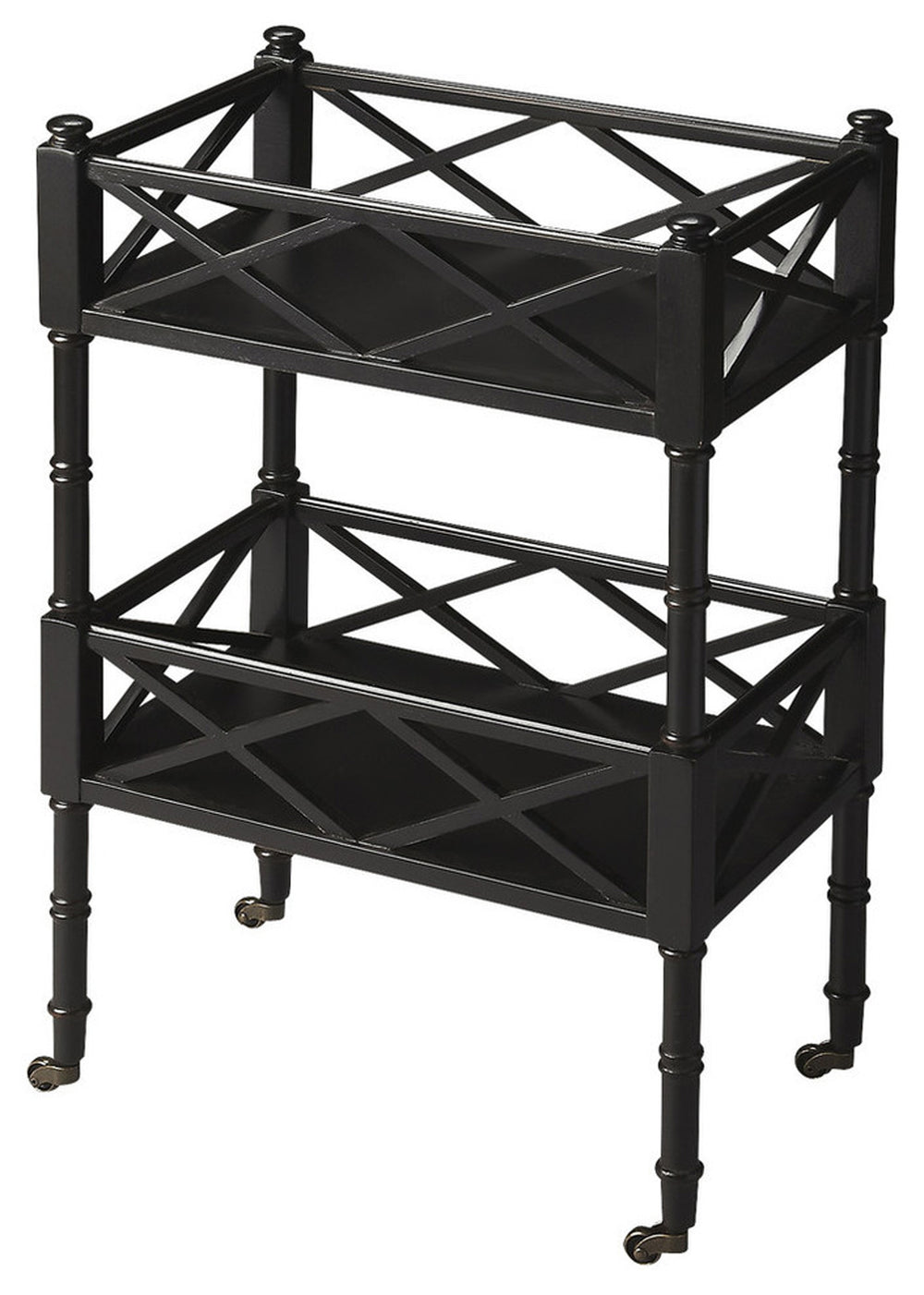 Butler Specialty Foster Black Licorice 2 Tier Bar Cart 1565111