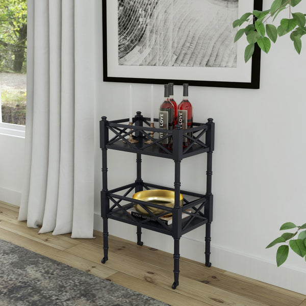 Butler Specialty Foster Black Licorice 2 Tier Bar Cart 1565111