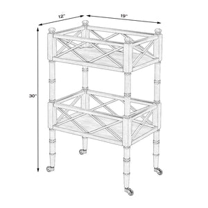 Butler Specialty Foster Black Licorice 2 Tier Bar Cart 1565111