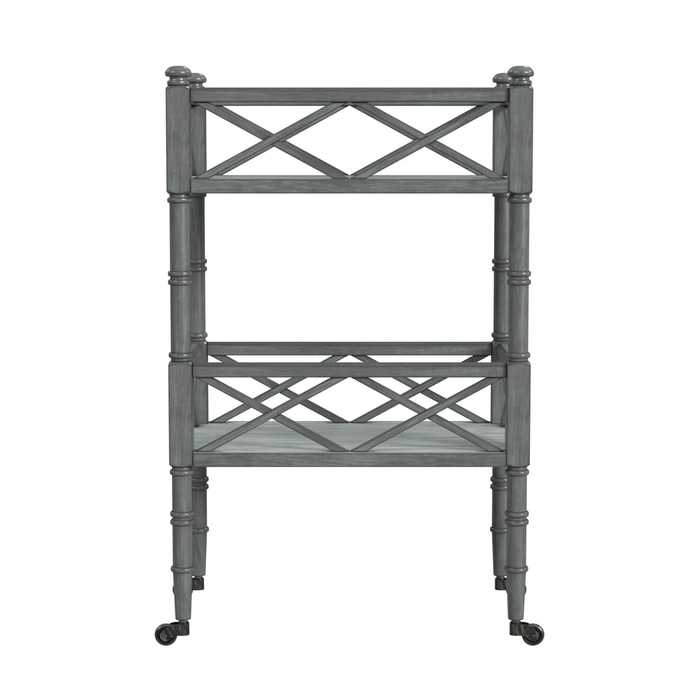 Butler Specialty Foster Powder Gray 2 Tier Bar Cart 1565418