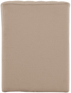 Orian Faux Shearling Teddy Fabric / Iron / Foam Contemporary Beige Teddy Fabric Chaise - 26.5" W x 59" D x 36.5" H