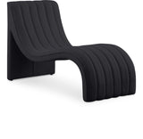 Orian Faux Shearling Teddy Fabric / Iron / Foam Contemporary Black Teddy Fabric Chaise - 26.5" W x 59" D x 36.5" H