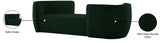 Hilton Boucle Fabric / Engineered Wood / Foam Contemporary Green Fabric Chaise - 90" W x 37" D x 29" H