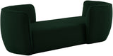 Hilton Boucle Fabric / Engineered Wood / Foam Contemporary Green Fabric Chaise - 90" W x 37" D x 29" H