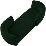 Hilton Boucle Fabric / Engineered Wood / Foam Contemporary Green Fabric Chaise - 90" W x 37" D x 29" H