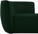 Hilton Boucle Fabric / Engineered Wood / Foam Contemporary Green Fabric Chaise - 90" W x 37" D x 29" H