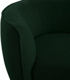 Hilton Boucle Fabric / Engineered Wood / Foam Contemporary Green Fabric Chaise - 90" W x 37" D x 29" H