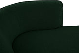 Hilton Boucle Fabric / Engineered Wood / Foam Contemporary Green Fabric Chaise - 90" W x 37" D x 29" H