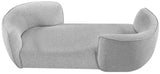 Hilton Boucle Fabric / Engineered Wood / Foam Contemporary Grey Fabric Chaise - 90" W x 37" D x 29" H