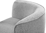 Hilton Boucle Fabric / Engineered Wood / Foam Contemporary Grey Fabric Chaise - 90" W x 37" D x 29" H